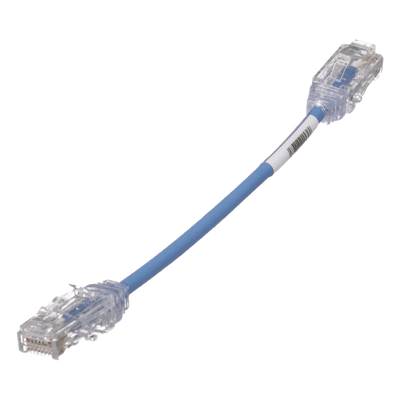 Cable de Parcheo UTP Cat6 / 28AWG Diámetro Reducido / 15.2 cm (0.5 pies) / Azul / LSZH/CM / PoE++ UTP28SP6INBU PANDUIT