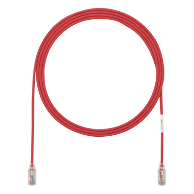 Cable de Parcheo Cat6 UTP / 28AWG Diámetro Reducido / 2.13 m (7 Pies) / LSZH-CM Doble Clasificación / PoE++ / Rojo UTP28SP7RD PANDUIT