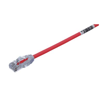 Cable de Parcheo UTP / Cat6A / 28AWG / CM-LSZH / 0.2 m (0.66 ft) / Rojo UTP28X0.2MRD PANDUIT