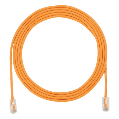 Cable de Parcheo UTP / Cat6A / 500 MHz / 28 AWG / Diámetro Reducido 4.7 mm / CM/LSZH / PoE 802.3bt / 0.3 m (1 ft) UTP28X1OR PANDUIT