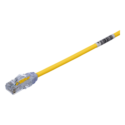 Cable de Parcheo UTP Cat6A / 28AWG / CM-LSZH / 0.3 m (1 pie) / Amarillo UTP28X1YL PANDUIT