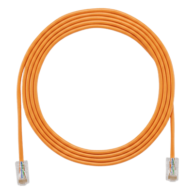 Cable de Parcheo UTP / Cat6A / 500 MHz / 28AWG Diámetro Reducido 4.7 mm / CM/LSZH / PoE 802.3bt / 6.1 m (20 ft) / Naranja UTP28X20OR PANDUIT