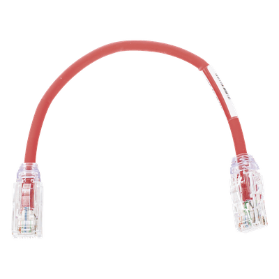 Cable de Parcheo UTP / Cat6A / 28 AWG / CM-LSZH / 0.67 pies / Rojo UTP28X8INRD PANDUIT