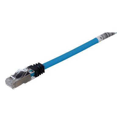 Patch Cord Cat6A / Blindado S/FTP / CM/LSZH / 0.5 m (1.64 ft) / Azul