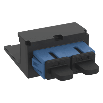 Módulo Acoplador / SC Duplex / Fibra Monomodo OS1/OS2 / Mini-Com / Cerámica Zirconia / 2 Espacios Modulares CMDBUSCZBL PANDUIT