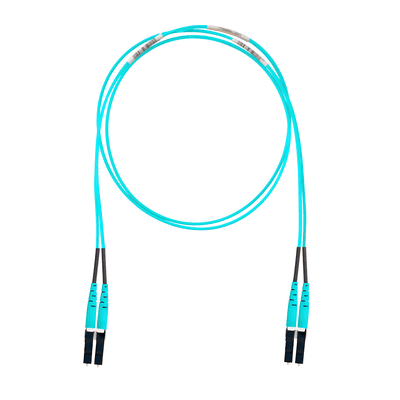Jumper de Fibra Óptica / Multimodo OM4 50/125 / LC-LC Dúplex / OFNR Riser / Aqua / 18 m (59.06 pies)