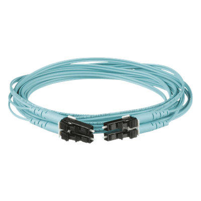 Jumper de Fibra Óptica / OM3 50/125 / LC-LC Dúplex / OFNR / 9 m (29.53 ft) / Aqua FX2ERLNLNSNM009 PANDUIT