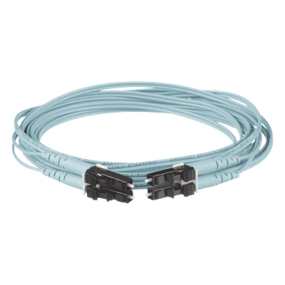 Jumper de Fibra Óptica / Multimodo OM3 50/125 / LC-LC Dúplex / OFNR Riser / 25 m (82.02 pies) / Color Aqua FX2ERLNLNSNM025 PANDUIT