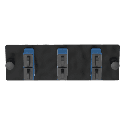 Placa Acopladora de Fibra Óptica / 3 Conectores SC Duplex (6 Fibras) / Monomodo OS1/OS2 / Color Azul / Diseño Modular Zero RU FAP3WBUDSCZ PANDUIT