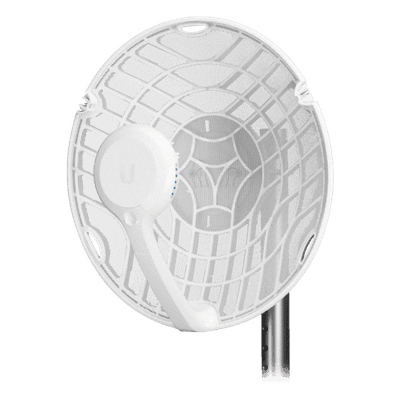 Radio de Backhaul de alta capacidad, tecnología airFiber hasta 1 Gbps, 60 GHz con failover en 5 GHz, con antena integrada de 38 dBi y 11 dBi respectivamente AF60 UBIQUITI