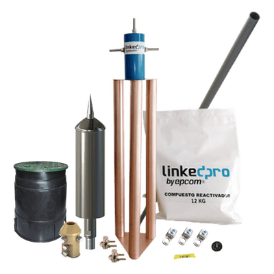 Kit Pararrayo PDC / Avance de Cebado 15 µs / Protección 70 m (230 ft) / Incluye Electrodo y Accesorios para Torre AT-5315-KIT APLICACIONES TECNOLOGICAS