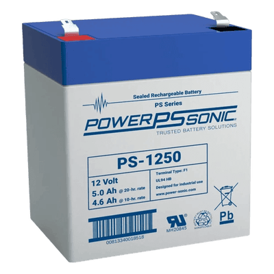 Batería de Respaldo AGM/VRLA / 12V / 5.0 Ah / Terminales F1 / Vida Útil 5 Años / Caja ABS Resistente