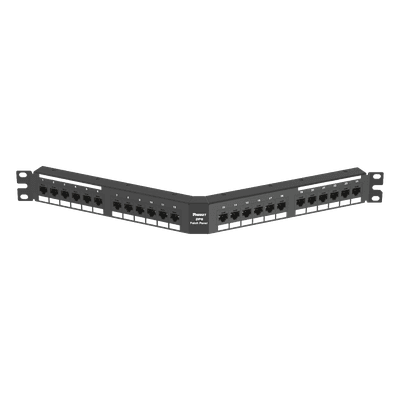 Panel de Parcheo Angulado / Categoría 6A / 24 Puertos / 1UR / 10GBASE-T / PoE++ 100W DPA246X88TGY PANDUIT