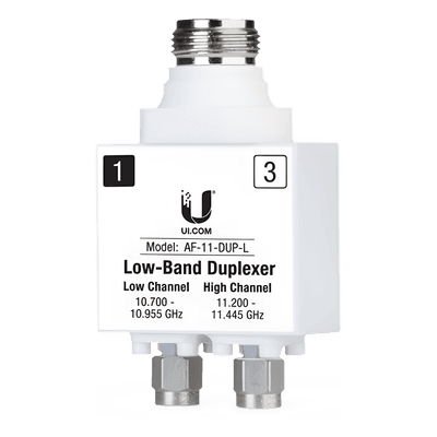 Duplexer / Banda Baja 11 GHz / 10.700-10.955 GHz y 11.200-11.445 GHz / 35.1-35.9 ft y 36.7-37.5 ft AF-11-DUP-L UBIQUITI