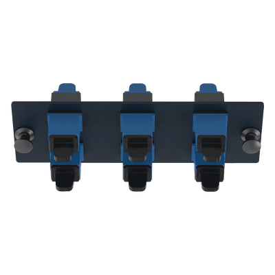 Placa Acopladora de Fibra Óptica / 6 Conectores SC Simplex / Monomodo OS1/OS2 / Color Azul / Snap-In FAP6WBUSCZ PANDUIT