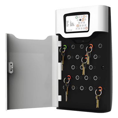 Gabinete Administrador de Llaves / RFID / 21 Llaveros / Pantalla Táctil / Código PIN / Carcasa Aluminio y ABS EA100117 MEDECO - ASSA ABLOY