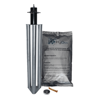 Kit de Puesta a Tierra Antivandálico / 100 A / Electrodo de Acero Inoxidable / Filtro LCR / Compuesto H2Ohm / 1/2" Borne TG-100-ABAI TOTAL GROUND