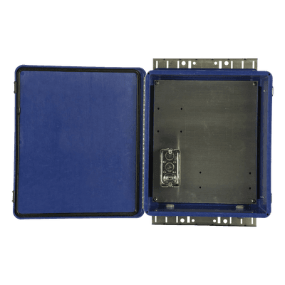 Gabinete de Seguridad para Wireless / NEMA 4X / IP66 / 356 x 305 x 152 mm (14 x 12 x 6 in) / Fibra de Vidrio y Aluminio / Montaje en Poste NWSE1412B PANDUIT