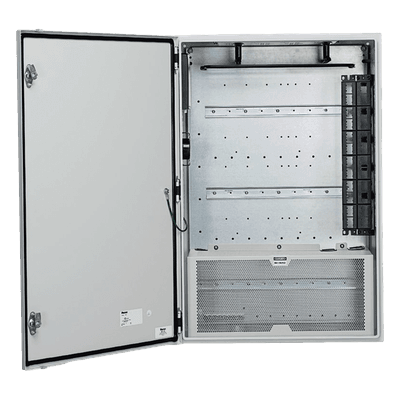 Gabinete de Zona de Red / Montaje en Pared / 2 Switches Industriales / IP66 / UL Tipo 4/12 / Rieles DIN / Puerta Reversible Z23C-S PANDUIT
