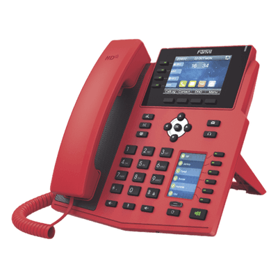 Teléfono IP Empresarial con Estándares Europeos, 16 lineas SIP con pantalla LCD de 3.5" a color, 6 teclas DSS/BLF, puertos Gigabit, IPv6, Opus y conferencia de 3 vías, PoE/DC (incluye fuente). X5U-R FANVIL