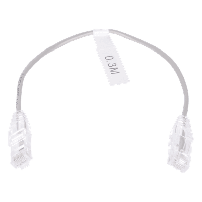 Cable de Parcheo Slim UTP / Cat6 / 30 cm (0.98 ft) / 28 AWG / RJ45 / Gris LP-UT6-030-GY28 LINKEDPRO BY EPCOM