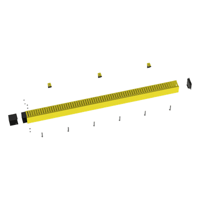Kit de Administrador de Cables Vertical / Canaleta 4x4 / Altura 1828.8 mm (6 ft) / ABS Libre de Halógenos / Capacidad 2824 Cables de Fibra FRHD4KTYL PANDUIT