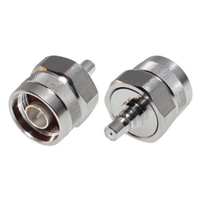 Adaptador RF de Bajo PIM / N Macho a QMA Hembra / 0-6 GHz / 50 Ohm / VSWR ≤1.25 / Bronce Blanco y Oro RQA-5478 RF INDUSTRIES,LTD