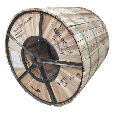 Fibra Óptica Aérea Figura 8 / 24 Hilos Monomodo G.652D / Span 100 m / 4 km / Loose Tube / HDPE GYFC-8Y-24C-S100/4KM LINKEDPRO BY FIBERHOME