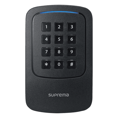 Lector Esclavo de Tarjetas con Teclado / Multitecnología RFID 125kHz-13.56MHz / NFC / Bluetooth / IP65-IP67 / IK08 / 3.1x5.1x1.0 in XPD2GKDB SUPREMA