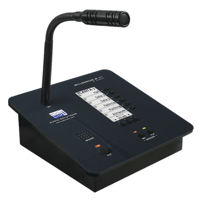 Consola de Avisos Multizona IP / Audio 16 bits 44.1 kHz / Display Tinta Electrónica / Micrófono Electret / 6 Teclas Directas / Grabación de Mensajes 1211M EGI AUDIO SOLUTIONS