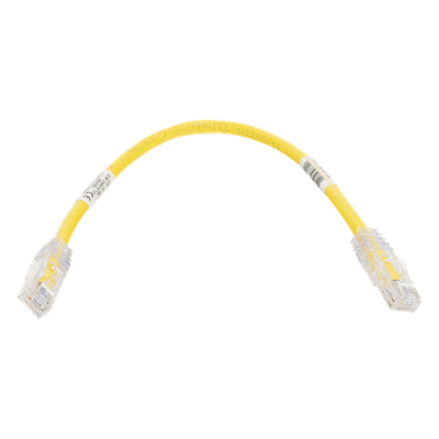 Cable de Parcheo UTP Cat6 / 24 AWG / CM / 0.3 m (1 pie) / Amarillo UTPSP1YLY PANDUIT