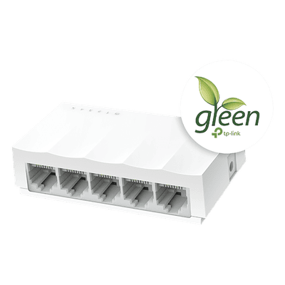 Switch no administrado / 5 puertos 10/100Mbps / Fanless / Green Ethernet / 83.6 x 45.7 x 22.8 mm LS1005 TP-LINK