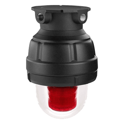 Luz estroboscópica a prueba de explosiones / 24 Vcd / Rojo / UL cUL Clase I Div 1 Grupos C-D / Clase I Div 2 Grupos A-B / Clase II Div 1 Grupos E-F-G / Clase III / -55°C a 65°C 27XST-024R-MOD FEDERAL SIGNAL INDUSTRIAL