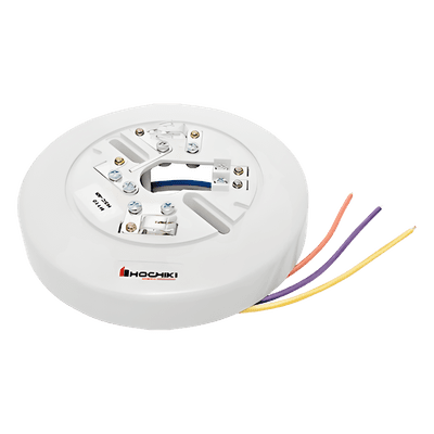 Base para Detector Convencional / 6 Pulgadas / 4 Hilos / 24 VCD / Relevador Integrado / Resistencia y Lengüeta Anti-Manipulación