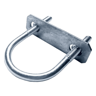 Abrazadera Roscada Tipo U / 76 mm (3 in) / Cuerda 3/8" / Acero Galvanizado / Carga 120 kN