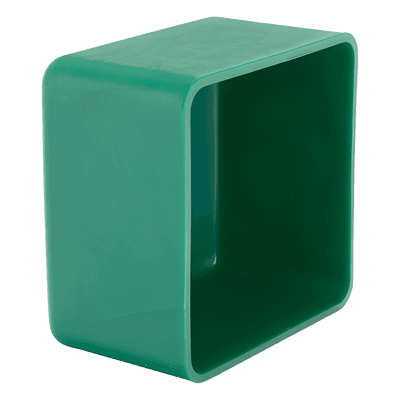 Remate Cuadrado para Unicanal / 4x4 pulgadas (10x10 cm) / PVC No Metálico / Verde Oscuro / Sellado Sólido ANC-HS02 ANCLO