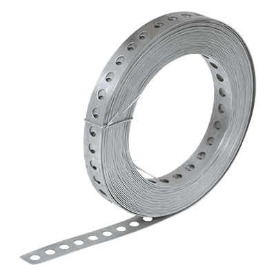 Cinta Perforada / 19 mm Ancho / 0.5 mm Espesor / 10 m Longitud / 32.8 ft / Acero Pregalvanizado