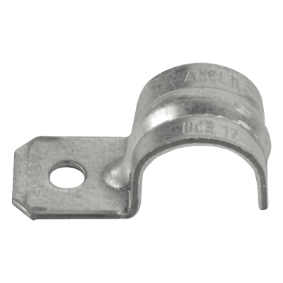 Abrazadera tipo Uña / Conduit Pared Delgada 1 1/4" (32 mm) / Acero Pregalvanizado Calibre 16 / Tornillo 1/4" ANC-UC-114 ANCLO