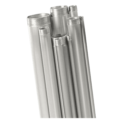 Tubo Conduit Rígido / Aluminio 6063 Sin Costura / 2 1/2" (63.5 mm) / 3.05 m (10') / Con Cople TAL-63R RAWELT