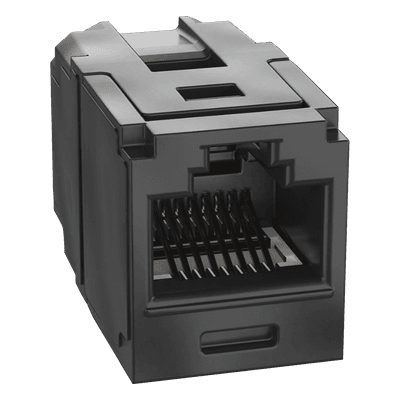 Módulo Acoplador / Mini-Com / Categoría 6A / RJ45 a RJ45 / Negro / PoE++ / 2500 Ciclos CC6X88BL PANDUIT