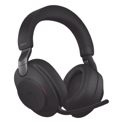 Auricular Estéreo Profesional / Cancelación de Ruido Activa Híbrida / 10 Micrófonos / Bluetooth 5.0 / Alcance 30 m (98.4 ft) / Batería 37 h / USB-A EVOLVE2-85-UC-BK-A JABRA