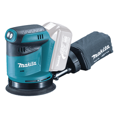 Lijadora orbital inalámbrica / 18V / 3 velocidades 7,000-11,000 OPM / Órbita 1/8" / Disco 125mm (5") / Peso 1.4-1.7 kg (3-3.7 lbs) DBO180Z MAKITA