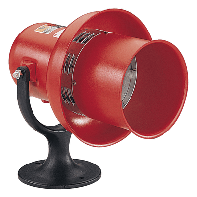 Sirena electromecánica industrial / 112 dBA a 3 m (9.8 ft) / 120 Vca/cd / UL y cUL / Tono bajo 700 Hz / Carcasa metálica roja anticorrosión L-120 FEDERAL SIGNAL INDUSTRIAL