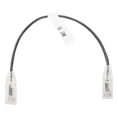 Cable de Parcheo Slim UTP Cat6 / 30 cm (0.98 ft) / 28 AWG / 1 Gbps+ / RJ45 / IEEE 802.3ab LP-UT6-030-BK-28 LINKEDPRO BY EPCOM
