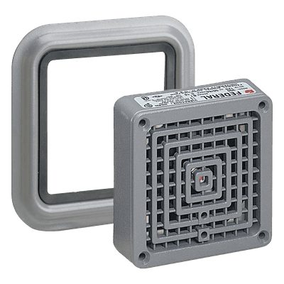 Bocina industrial vibratone / 110 dB @ 1m / 100 dB @ 10 pies / 24 VCA / Tipo 4X y 12 / UL y cUL listado / Gris 350TR-024 FEDERAL SIGNAL INDUSTRIAL