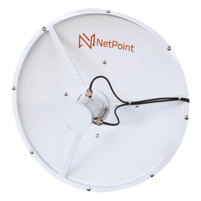 Antena parabólica blindada / 4 ft (1.2 m) / 3.3-3.9 GHz / 35 dBi / Polarización dual / N-hembra NP3334 NetPoint