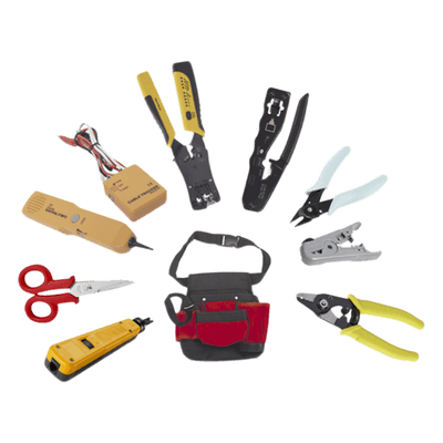 Kit de Herramientas para Instalador de Redes / 9 Piezas / Pinza Pelacables con Probador / Ponchadora Pass Through / Rastreador de Cable / Bolsa 21x11.5x3.4 cm KITINSTALN3 EPCOM POWERLINE