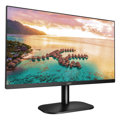 Monitor LED de 23.8" VESA, Resolución 1920 x 1080 Pixeles, Entradas de Video VGA/HDMI. Panel IPS LCD Backlight LED. Ultra Delgado 24B2XH AOC