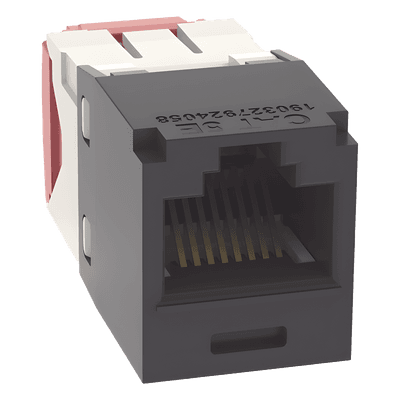 Conector Jack RJ45 / Categoría 5e / 8P8C / Terminación sin Impacto / 22-24 AWG / PoE 100W / -10°C a 65°C CJ5E88TGBL PANDUIT