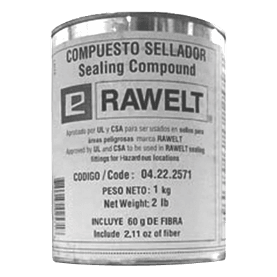 Compuesto sellador / 1 kg / Adhesión metal y plástico / -40°C a 120°C / Secado <3 horas / Sin solventes CE-2571 RAWELT